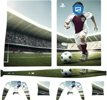Personalisierbarer Fußballspieler PS5 Skin - TenStickers