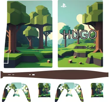 Mineverse Design mit Namen PS5 Skin - TenStickers