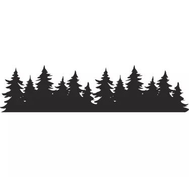 Wandtattoo mit Tannen Wald und Bäume - TenStickers