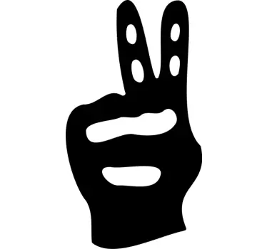 Motorrad Aufkleber mit Peace Zeichen - TenStickers