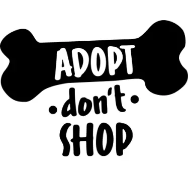 Autoaufkleber "adopt, don't shop" - TenStickers