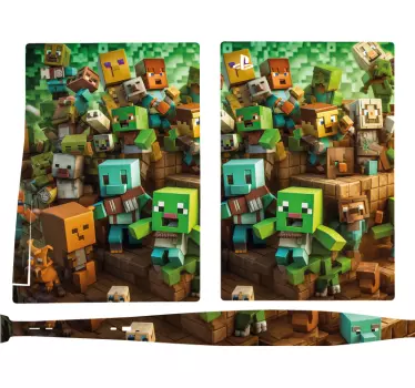 Wandsticker Motiv Videospiele Pixelwelt - TenStickers