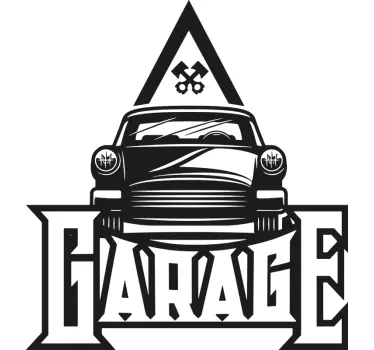 Autoaufkleber vintage Garage - TenStickers