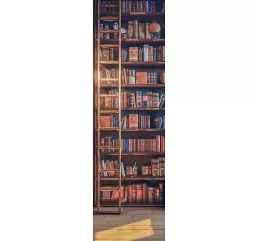 Türaufkleber alte Bibliotheksregale - TenStickers