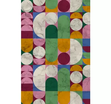 Klebefolie mit geometrischen und strukturierten Formen für die Du - TenStickers