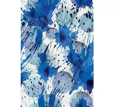 Folie für die Dusche mit blauer Tinte Design - TenStickers