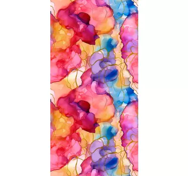 Bunte Aquarellfarben Duschkabinen Folie - TenStickers