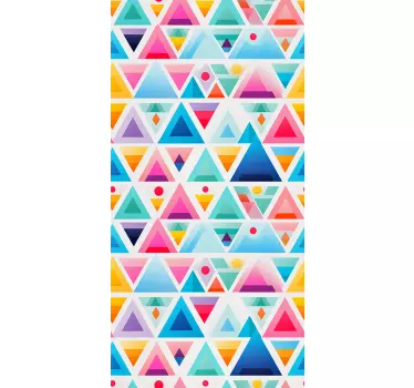 Bunte Dreiecke Duschkabinen Folie - TenStickers