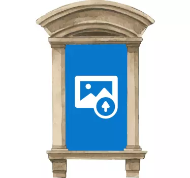 Aufkleber Klassisches Fenster mit Aquarell Finish - TenStickers