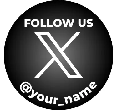Schaufenster Aufkleber x personalisierter Name - TenStickers