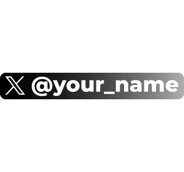 Aufkleber persönliches X Twitter-Symbol - TenStickers