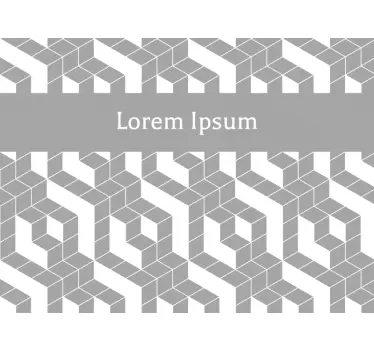 Aufkleber Büro Benutzerdefinierte Würfel geometrisches Muster - TenStickers