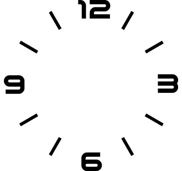 Wandtattoo Uhr streifen und Zahlen - TenStickers