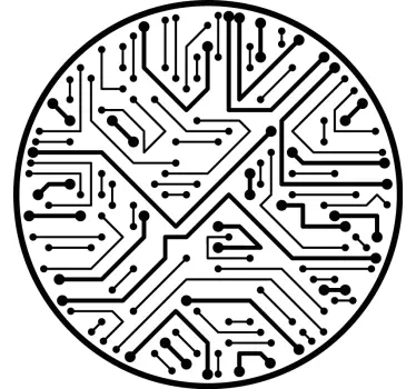 Aufkleber Technologie chip-Schaltung - TenStickers