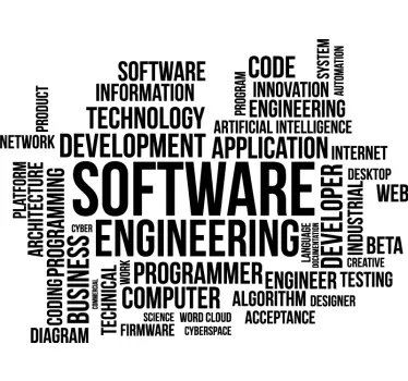 Aufkleber Büro software-Engineering-Wortwolke - TenStickers