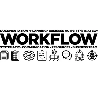 Aufkleber für Büro Workflow  - TenStickers