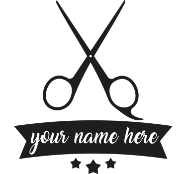 Schaufensteraufkleber ein personalisiertes Friseursalon - TenStickers
