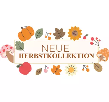 Aufkleber mit Texte Neue Herbst Kollektion - TenStickers