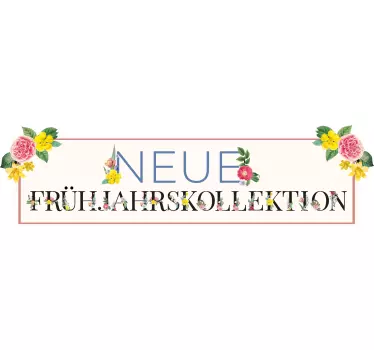 Fernster Aufkleber Neue Kollektion mit Blumen - TenStickers
