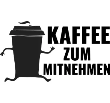 Schaufensteraufkleber Kaffee mitnehmen - TenStickers