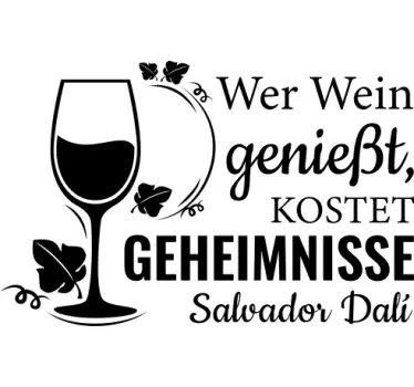 Wandtattoo Text über Wein - TenStickers