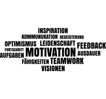 Wandtattoo text über Motivation - TenStickers