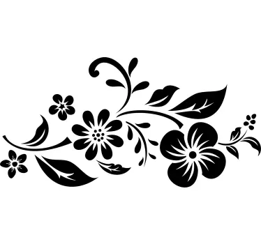 Fensteraufkleber durchsichtige Blumen - TenStickers