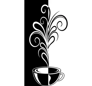 Wandtattoo Küche kaffee dekorative Linien - TenStickers