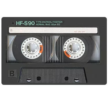 Kassette Old School Laptop Aufkleber - TenStickers