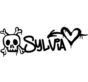 Urban Sticker Name und Herz graffiti - TenStickers