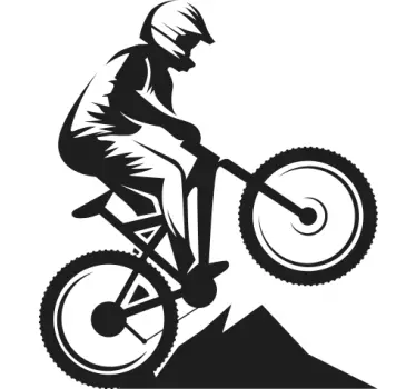 Wandtattoo Jugendzimmer Mountainbike Berge - TenStickers