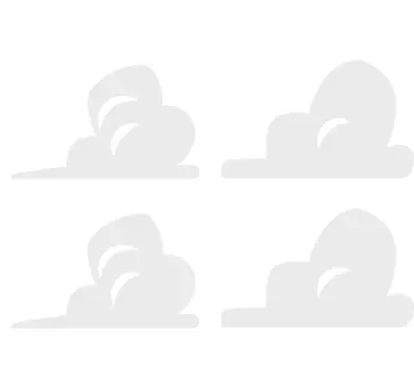 Wandtattoo Kinderzimmer andys zimmer-set aus wolken - TenStickers