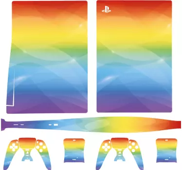 Glänzender Regenbogen PS5 Skin - TenStickers