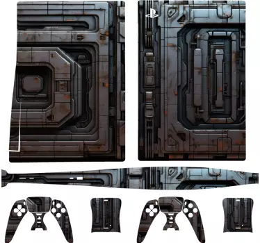 Raumschiff Metallstruktur PS5 Skin - TenStickers