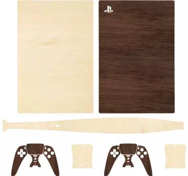 Holzstruktur in Brauntönen PS5 Skin - TenStickers