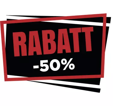 Rabatt Aufkleber moderne werbung - TenStickers