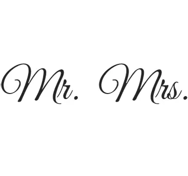 Hochzeitsaufkleber Mr. Mrs. - TenStickers