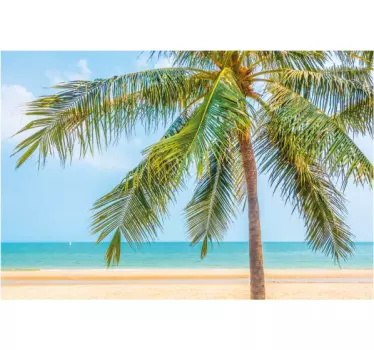 Laptop Folie Palme am Strand - TenStickers