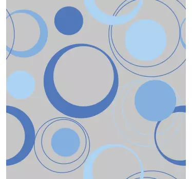 Folie Dusche mit blauem Badezimmer Design - TenStickers