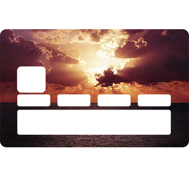 Kreditkartenaufkleber Sonnenuntergang Wolken - TenStickers