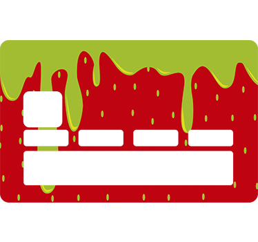Kreditkartenaufkleber Erdbeere - TenStickers