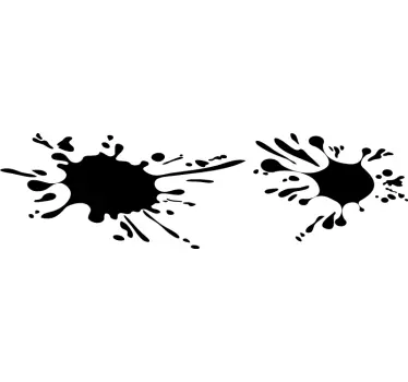 schwarze Farbflecken Autoaufkleber - TenStickers