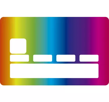 Kreditkarten Aufkleber Regenbogen - TenStickers