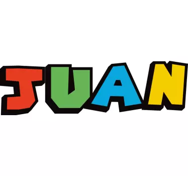 Lustiger Aufkleber personalisierter Name bunt - TenStickers