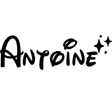 Kinderzimmer Wandtattoo personalisierter Name im Disney Design - TenStickers