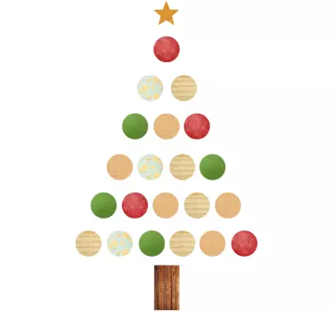 Wandaufkleber Weihnachtsbaum abstrakt - TenStickers