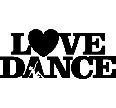Aufkleber mit Text Love Dance für Auto - TenStickers