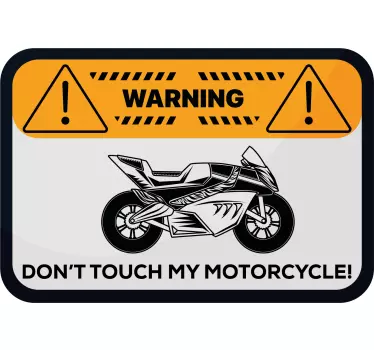 Dont touch my motorcycle Motorrad Aufkleber - TenStickers