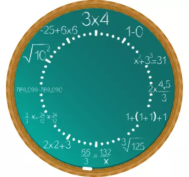 Uhr Wandtattoo mit Mathe Problemen - TenStickers