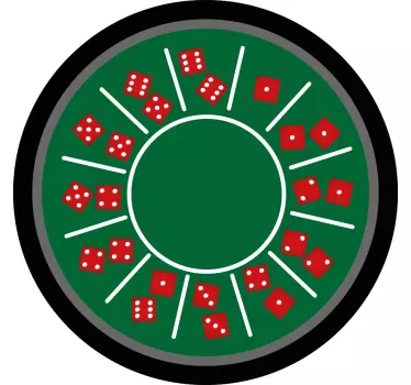 Uhr mit Würfeln Wandtattoo - TenStickers